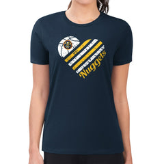 Denver Nuggets G-III 4Her by Carl Banks Women's Super-Slim Fit Lightweight Heart Team T-Shirt sale - Navy cheap