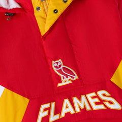 Calgary Flames OVO x Starter Half-Zip Hooded Jacket