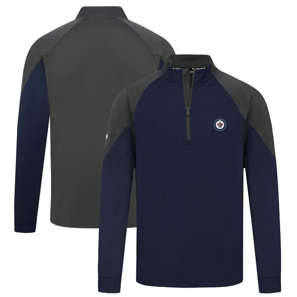 Winnipeg Jets Levelwear Cadet Insignia Core Quarter-Zip Pullover Top