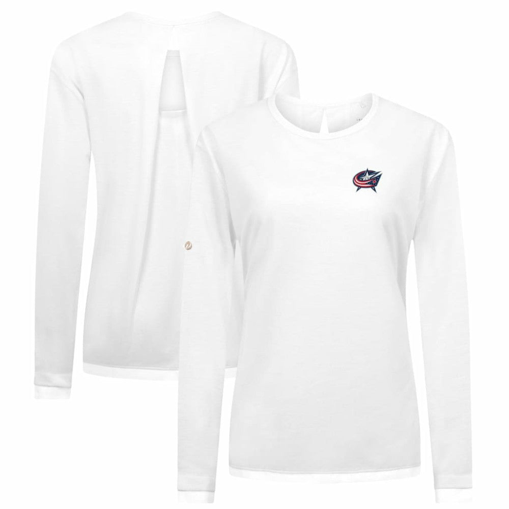 Columbus Blue Jackets Levelwear Women's Sequoia Primary Logo Long Sleeve T-Shirt