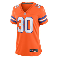 NFL Denver Broncos Terrell Davis Women's Mile High Collection 1977 Throwback Retired Player Game Jersey