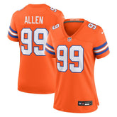 NFL Denver Broncos Zach Allen Women's Mile High Collection 1977 Throwback Player Game Jersey