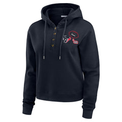 NFL Houston Texans WEAR by Erin Andrews Women's Plus Size Waffle Hoodie Pullover Top