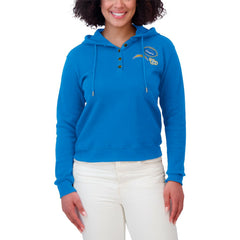 NFL Los Angeles Chargers WEAR by Erin Andrews Women's Plus Size Waffle Hoodie Pullover Top