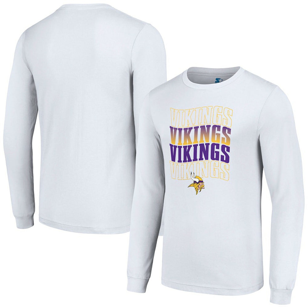 NFL Minnesota Vikings Starter Team Name Graphic Long Sleeve T-Shirt