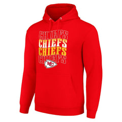 NFL Kansas City Chiefs Starter Four Team Name Logo Fleece Pullover Hoodie