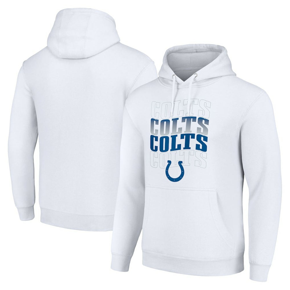 NFL Indianapolis Colts Starter Four Team Name Logo Fleece Pullover Hoodie