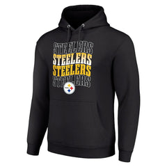 NFL Pittsburgh Steelers Starter Four Team Name Logo Fleece Pullover Hoodie