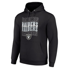 NFL Las Vegas Raiders Starter Four Team Name Logo Fleece Pullover Hoodie