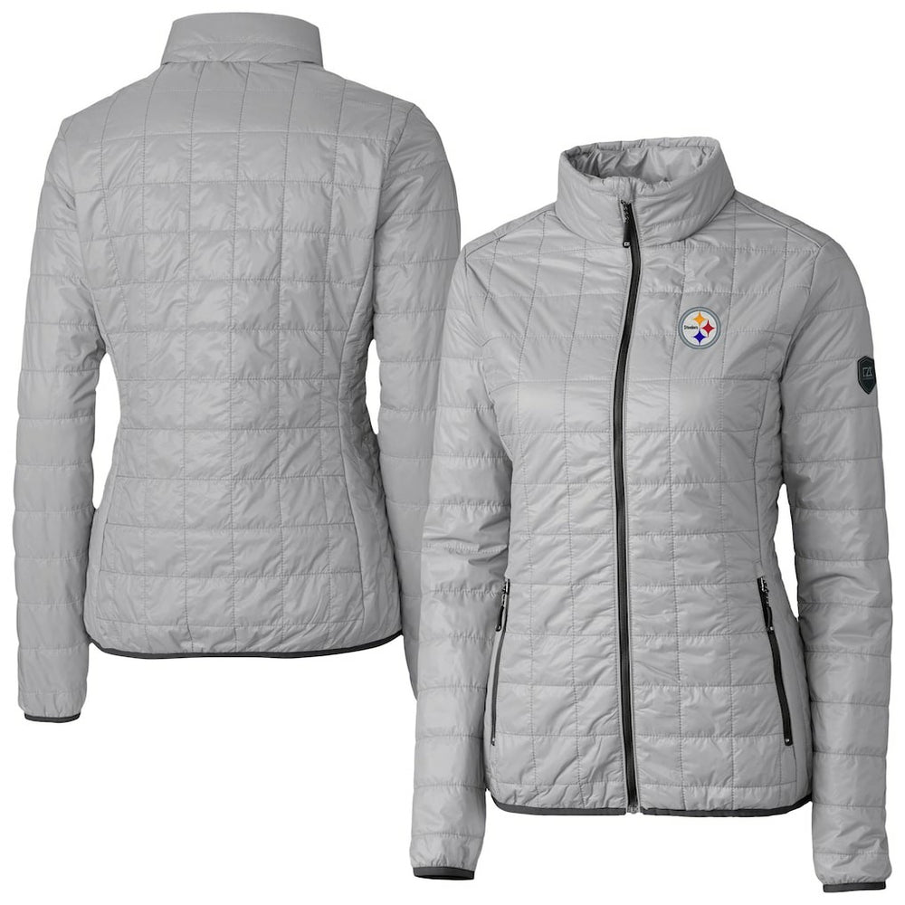 NFL Pittsburgh Steelers Cutter & Buck Women's Rainier PrimaLoft Eco Insulated Full-Zip Puffer Jacket