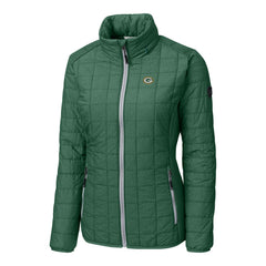 NFL Green Bay Packers Cutter & Buck Women's Rainier PrimaLoft Eco Insulated Full-Zip Puffer Jacket