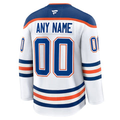 Edmonton Oilers Fanatics Away Premium Custom Jersey
