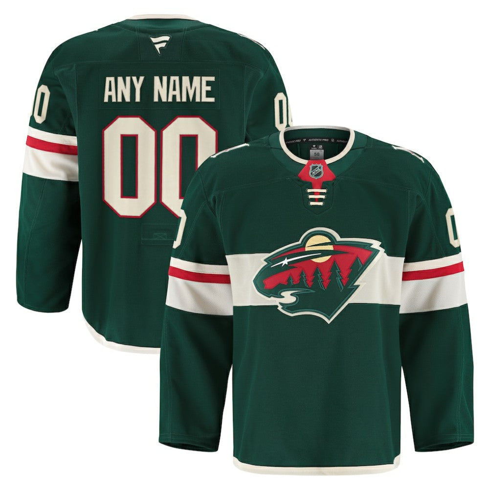 Minnesota Wild Fanatics Home Authentic Pro Custom Jersey