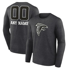 NFL Atlanta Falcons Personalized Name & Number Monochrome Long Sleeve T-Shirt