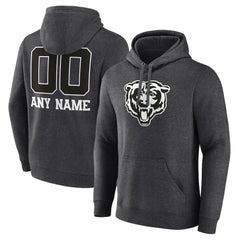 NFL Chicago Bears Personalized Name & Number Monochrome Pullover Hoodie