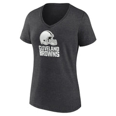 NFL Cleveland Browns Women's Personalized Name & Number Monochrome V-Neck Long Sleeve T-Shirt