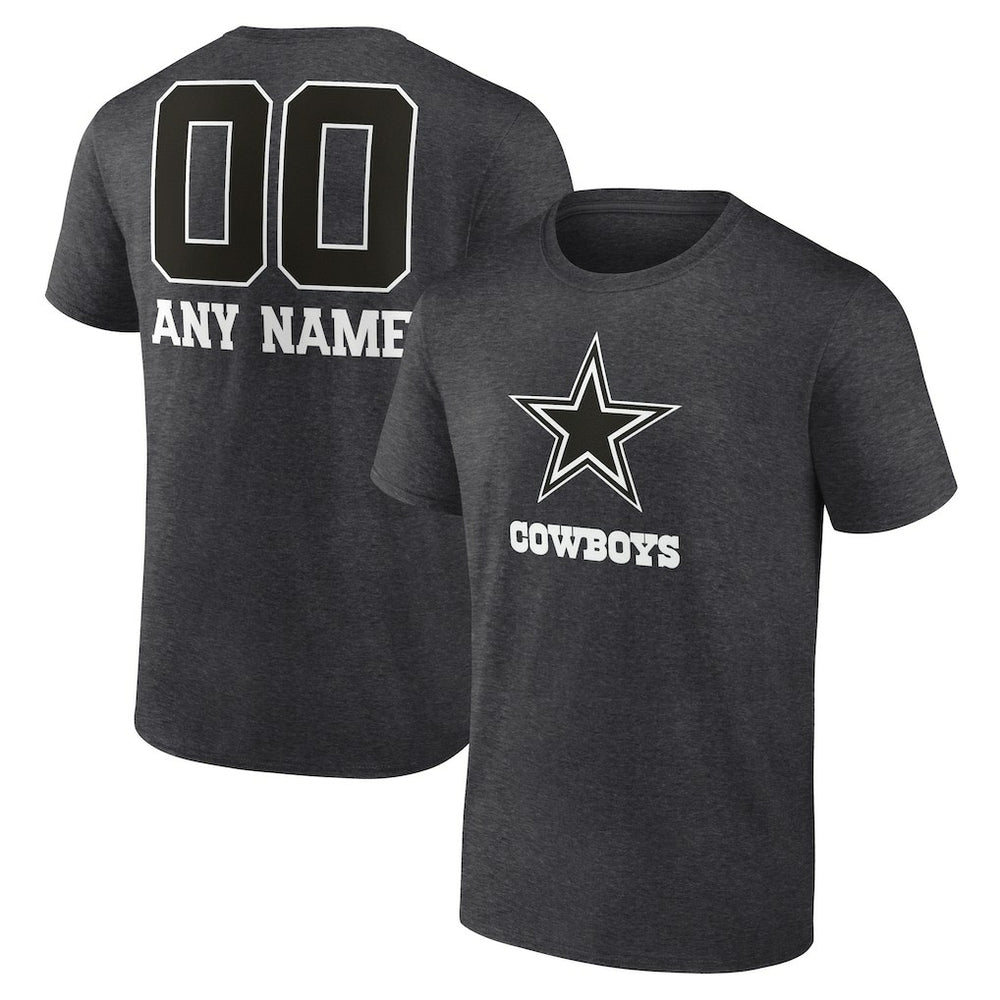 NFL Dallas Cowboys Personalized Name & Number Monochrome T-Shirt