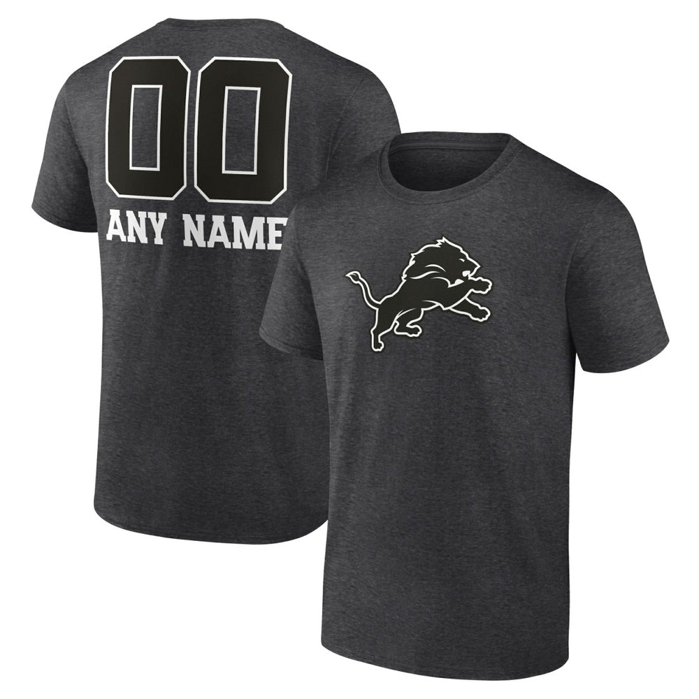 NFL Detroit Lions Personalized Name & Number Monochrome T-Shirt