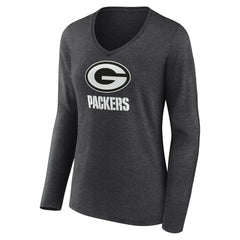 NFL Green Bay Packers Women's Personalized Name & Number Monochrome V-neck T-Shirt