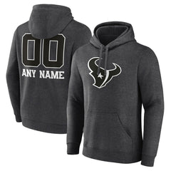 NFL Houston Texans Personalized Name & Number Monochrome Pullover Hoodie