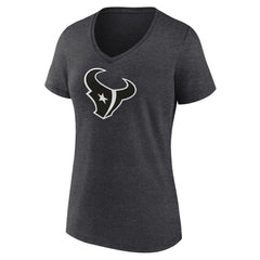 NFL Houston Texans Women's Personalized Name & Number Monochrome V-Neck Long Sleeve T-Shirt