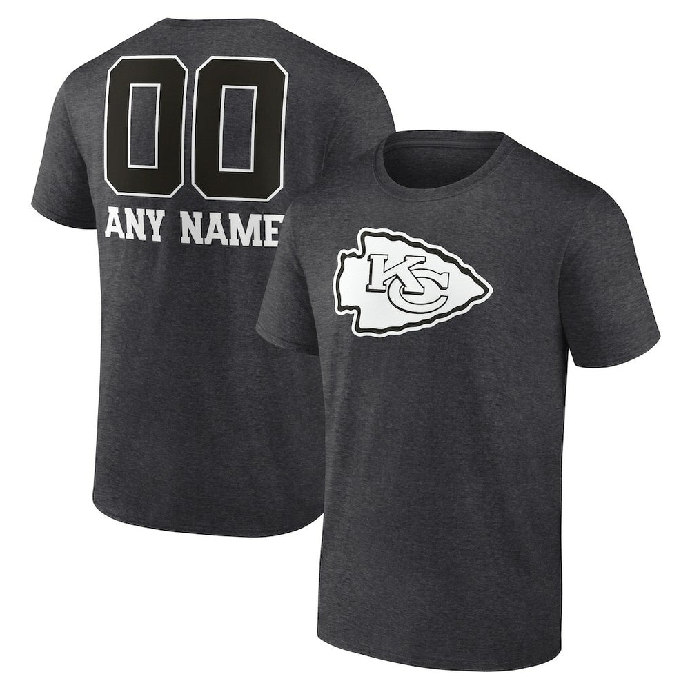 NFL Kansas City Chiefs Personalized Name & Number Monochrome T-Shirt