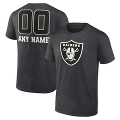 NFL Las Vegas Raiders Personalized Name & Number Monochrome T-Shirt