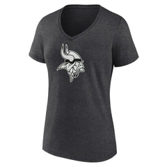 NFL Minnesota Vikings Women's Personalized Name & Number Monochrome V-Neck Long Sleeve T-Shirt
