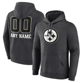 NFL Pittsburgh Steelers Personalized Name & Number Monochrome Pullover Hoodie