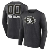 NFL San Francisco 49ers Personalized Name & Number Monochrome Long Sleeve T-Shirt