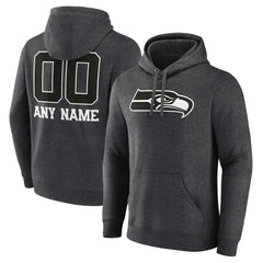 NFL Seattle Seahawks Personalized Name & Number Monochrome Pullover Hoodie