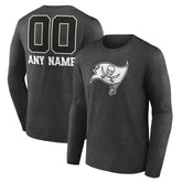 NFL Tampa Bay Buccaneers Personalized Name & Number Monochrome Long Sleeve T-Shirt