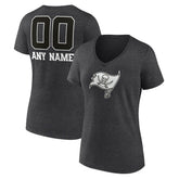 NFL Tampa Bay Buccaneers Women's Personalized Name & Number Monochrome V-Neck Long Sleeve T-Shirt