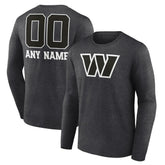 NFL Washington Commanders Personalized Name & Number Monochrome Long Sleeve T-Shirt