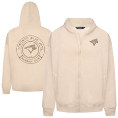 Toronto Blue Jays Levelwear Uphill Oversized Full-Zip Hoodie - Khaki