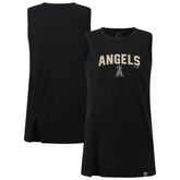 Los Angeles Angels Levelwear Women's Influx Team Arch Tank Top - Black