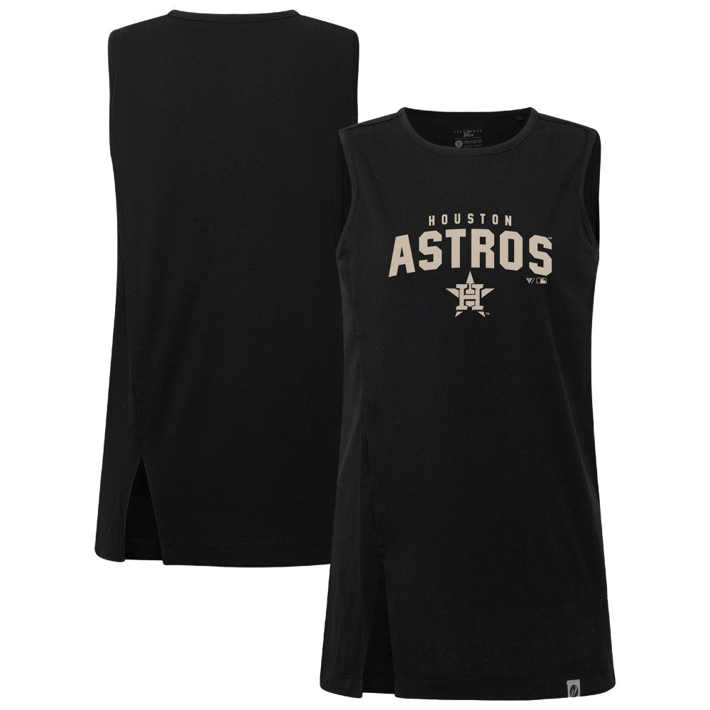 Houston Astros Levelwear Women's Influx Team Arch Tank Top - Black