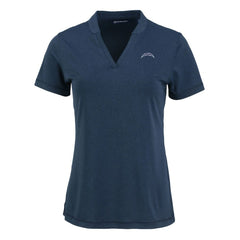 NFL Los Angeles Chargers Cutter & Buck Women's Forge Stretch Blade DryTec V-Neck Polo