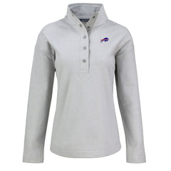 NFL Buffalo Bills Cutter & Buck Women's Hunts Point Eco Half-Snap Sweatshirt