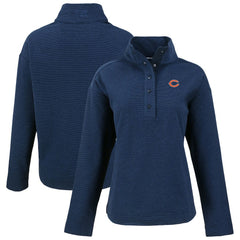 NFL Chicago Bears Cutter & Buck Women's Hunts Point Eco Half-Snap Sweatshirt