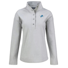 NFL Detroit Lions Cutter & Buck Women's Hunts Point Eco Half-Snap Sweatshirt