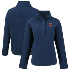 NFL Chicago Bears Cutter & Buck Women's Hunts Point Eco Half-Snap Sweatshirt
