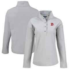 NFL Denver Broncos Cutter & Buck Women's Hunts Point Eco Half-Snap Sweatshirt
