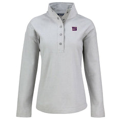 NFL New York Giants Cutter & Buck Women's Hunts Point Eco Half-Snap Sweatshirt