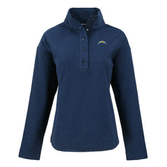 NFL Los Angeles Chargers Cutter & Buck Women's Hunts Point Eco Half-Snap Sweatshirt