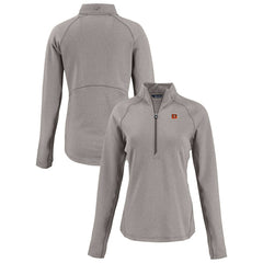 NFL Cincinnati Bengals Cutter & Buck Women's Peshastin Eco Fleece Recycled Tri-Blend Raglan Half-Zip Jacket