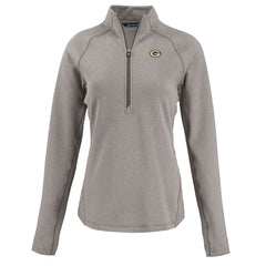 NFL Green Bay Packers Cutter & Buck Women's Peshastin Eco Fleece Recycled Tri-Blend Raglan Half-Zip Jacket