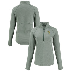 NFL Green Bay Packers Cutter & Buck Women's Peshastin Eco Fleece Recycled Tri-Blend Raglan Half-Zip Jacket
