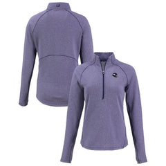 NFL Minnesota Vikings Cutter & Buck Women's Peshastin Eco Fleece Recycled Tri-Blend Raglan Half-Zip Jacket