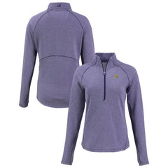 NFL Minnesota Vikings Cutter & Buck Women's Peshastin Eco Fleece Recycled Tri-Blend Raglan Half-Zip Jacket